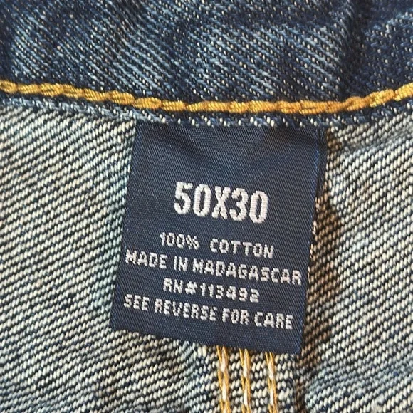 RK Brand Big Man Cotton Denim Carpenter Blue Jeans 50x30 - Picture 12 of 14